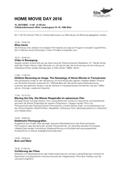 home movie day 2016 - Österreichisches Filmmuseum