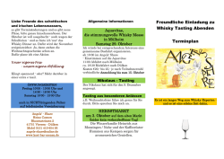 Freundliche Einladung zu Whisky Tasting - Kost-Bar