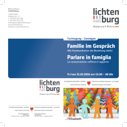 Familie im Gespräch Parlare in famiglia