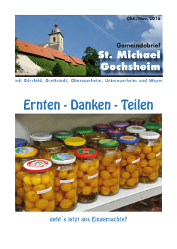 Ernten - Danken - Teilen - Evangelische Kirchengemeinde St