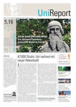 UniReport Ausgabe 05-2016 Goethe