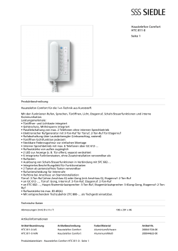 Haustelefon Comfort HTC 811-0 Seite 1
