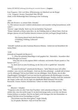 Ivan Turgenev, V&auml;ter und S&ouml;hne. [&Uuml;bersetzung von Manfred von der