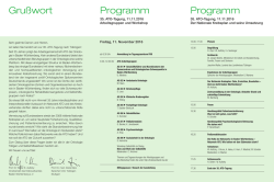 Gru&szlig;wort Programm Programm - Universit&auml;tsklinikum T&uuml;bingen