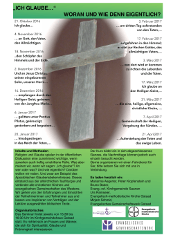 Flyer zum Kurs  - Kirchgemeinde Saanen