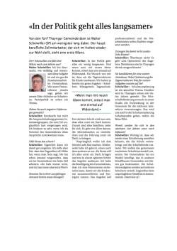 In der Politik geht alles langsamer