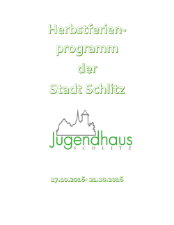 Herbstferienporgramm 2016