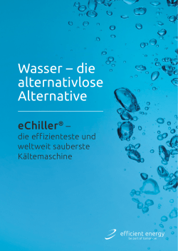 Wasser – die alternativlose Alternative