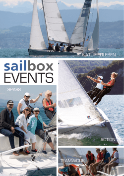 Sailbox-Broschüre EVENTS 2016