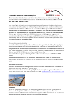 EFH Solarthermie AR - Energie