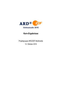Kern-Ergebnisse der ARD/ZDF