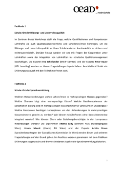 Infos zu den Fachkreisen