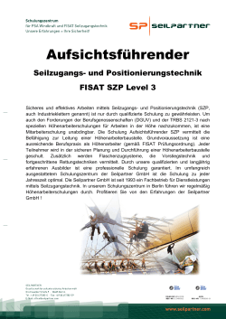 2016 Schulungs-Info FISAT SZP Level 3