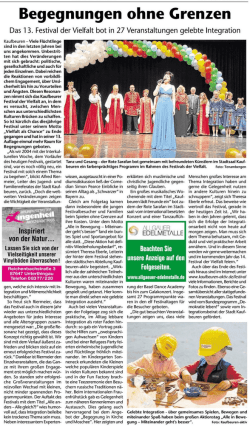 Festival Nachbericht Kreisbote vom 08.10.