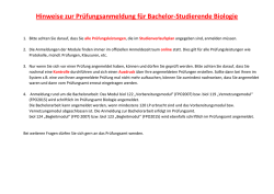 Hinweise zur Pr&uuml;fungsanmeldung f&uuml;r Bachelor