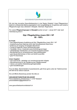Dipl. Pflegefachfrau-/mann DN I / HF 80