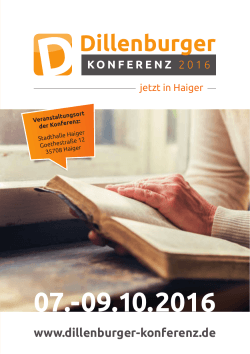 Anmeldung - Dillenburger Konferenz