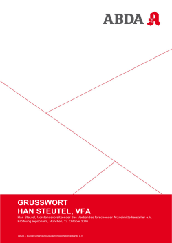 grusswort han steutel, vfa