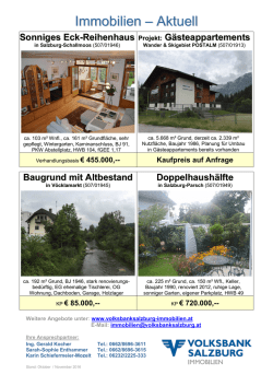 Immobilien Aktuell Oktober November 2016