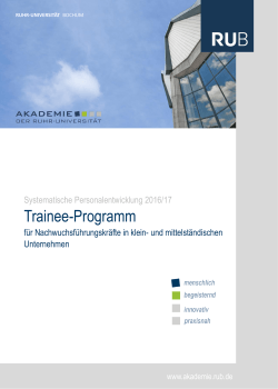 Broschüre - Akademie der Ruhr-Universität - Ruhr