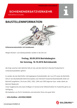 Schienenersatzverkehr Sept-Okt 2016