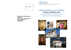 Herbstausflug nach N&auml;fels - reformierte Kirche Z&uuml;rich Wiedikon