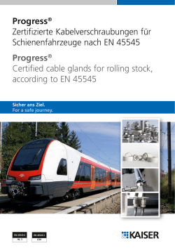 Zertifizierte Kabelverschraubungen für Schienenfahrzeuge nach EN