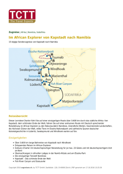 Im African Explorer von Kapstadt nach Namibia