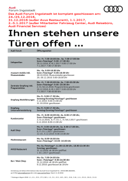 Ihnen stehen unsere T&uuml;ren offen