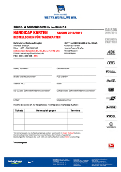 handicap karten