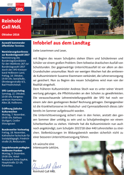 Infobrief Oktober 2016