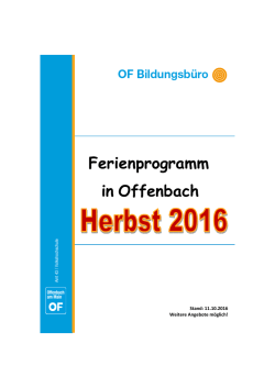 Herbstferien 2016