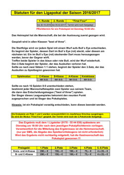 Statuten Ligapokal - Dartliga-AS