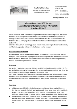Informationsblatt - Berufliche Oberschule Erding