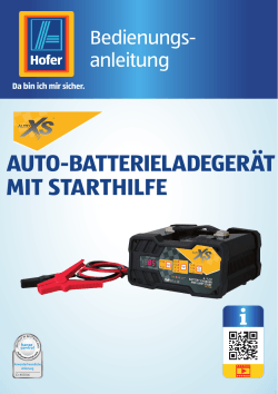 auto-batterieladegerät mit starthilfe