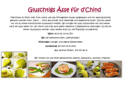 Gluschtigs &Auml;sse f&uuml;r d`Chind