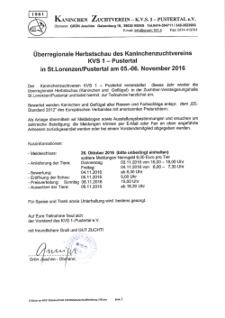 Herbstschau KVS Pustertal 5.-6