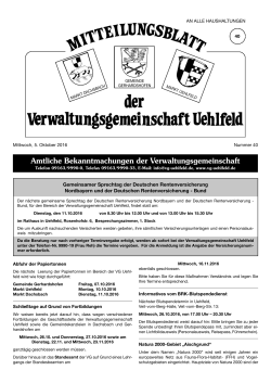KW 40-2016 - Verwaltungsgemeinschaft Uehlfeld