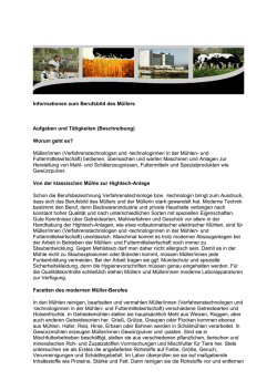 Informationen zum Berufsbild des M&uuml;llers Aufgaben und T&auml;tigkeiten