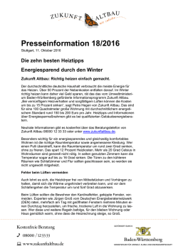 Die zehn besten Heiztipps / Energiesparend