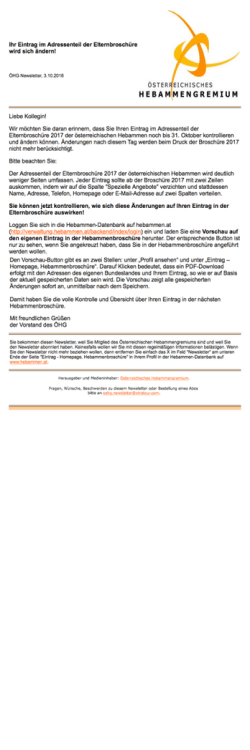 Ihr Eintrag im Adressenteil der Elternbrosch&uuml;re Wird SCH &Auml;rld ETT1