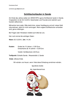 Schlittschuhlaufen in Sande