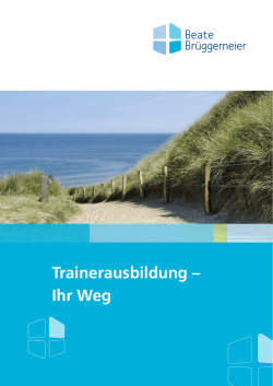 Trainerausbildung – Ihr Weg