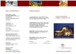 Event-Kalender - Gasthaus Zum Rathaus