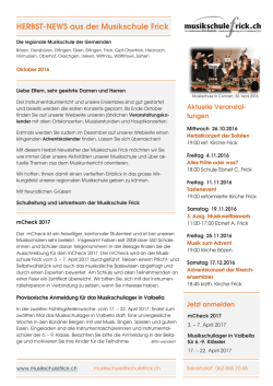 Herbst-Newsletter 2016