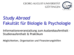 Study Abroad - Georg-August