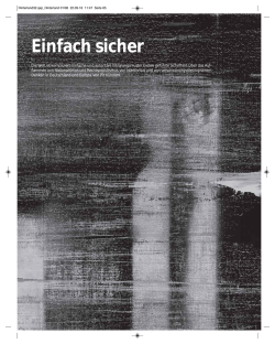 Einfach sicher - Hinterland Magazin