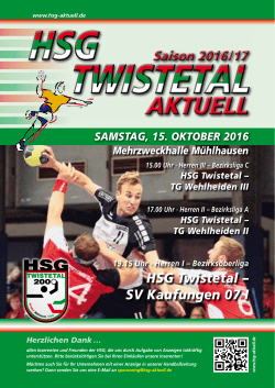 HSg twistetal &ndash; SV kaufungen 07 I