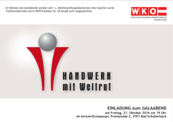Informationen finden sie in der Einladung