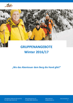 Gruppenangebote Winter